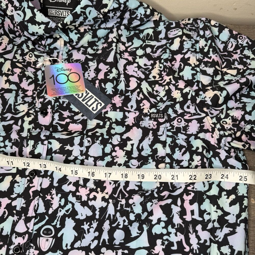 RSVLTS Disney 100 Pastel Pals Light Kunuflex Shirt Mens 2XL Limited Edition NWT - Picture 12 of 14
